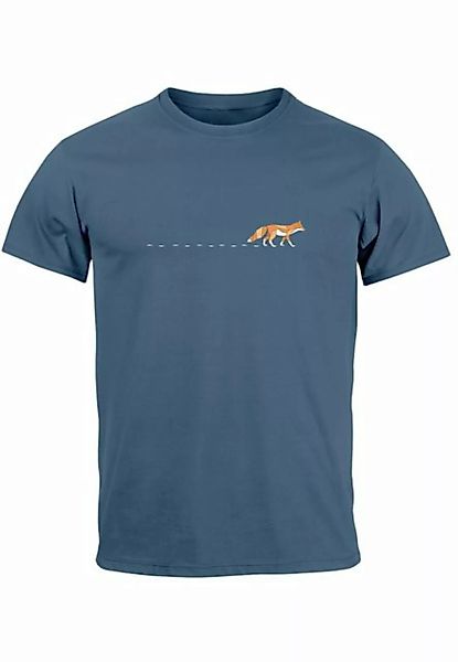 Neverless Print-Shirt Herren T-Shirt Fuchs Fox Wald Tiermotiv Logo Print Ba günstig online kaufen