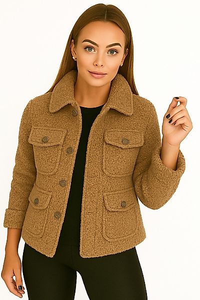 Worldclassca Fellimitatjacke Worldclassca Hemdjacke Knopf Trench günstig online kaufen