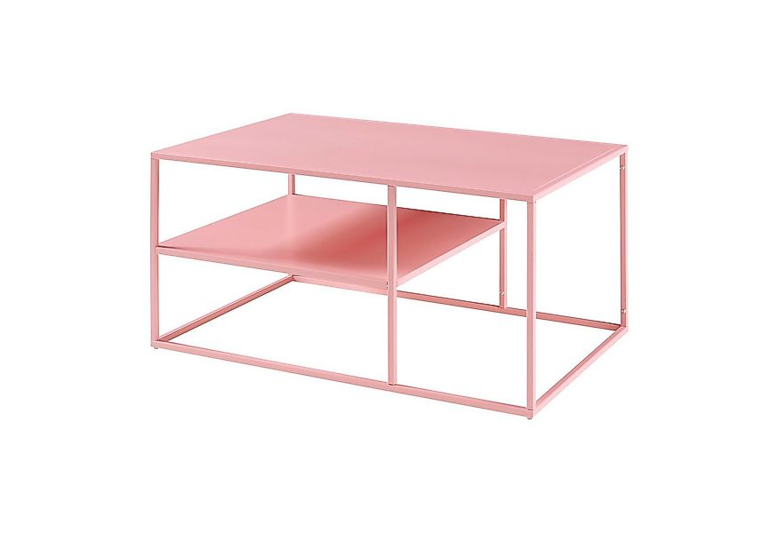 en.casa Couchtisch, »Solund« Beistelltisch Stahl 45x90x60 cm Rosa günstig online kaufen