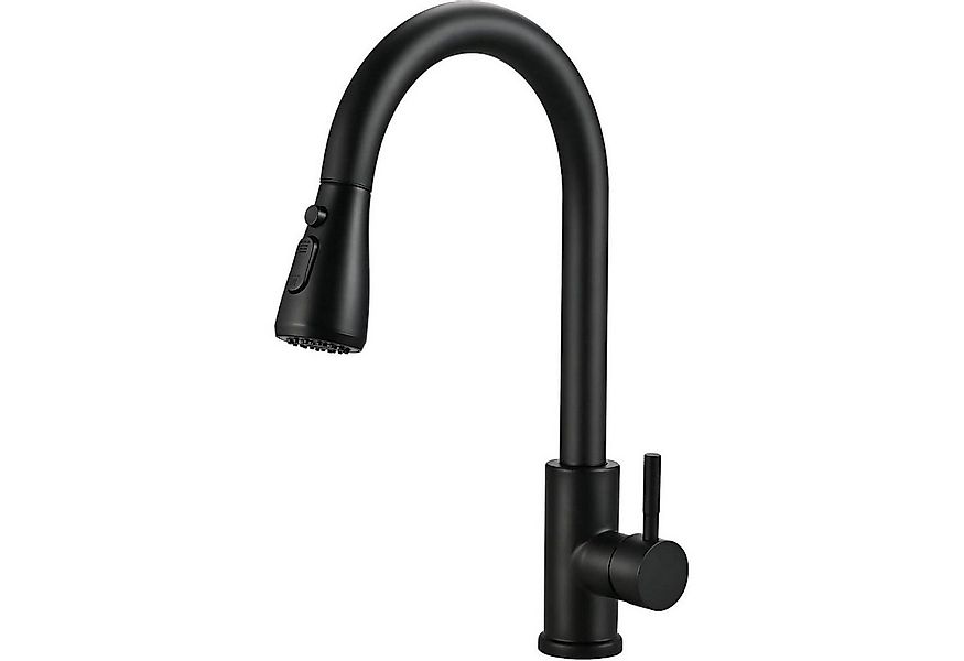 LuxusKollektion Spültischarmatur Wasserhahn Küche Schwarz Hochdruck Auszieh günstig online kaufen