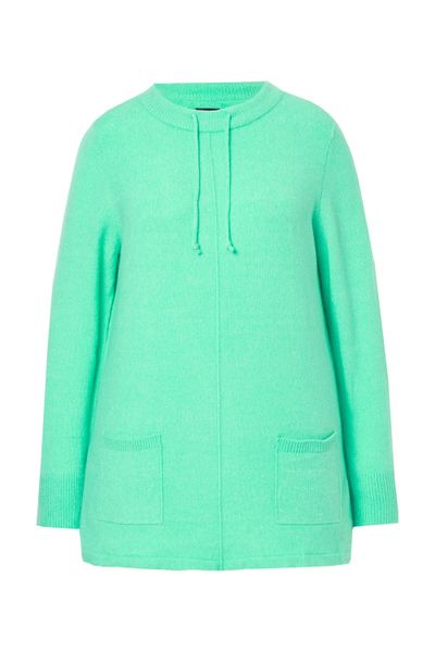 Ulla Popken Strickpullover Pullover Stehkragen Kordel günstig online kaufen