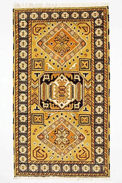 morgenland Wollteppich »Kazak Teppich handgeknüpft gold«, rechteckig günstig online kaufen