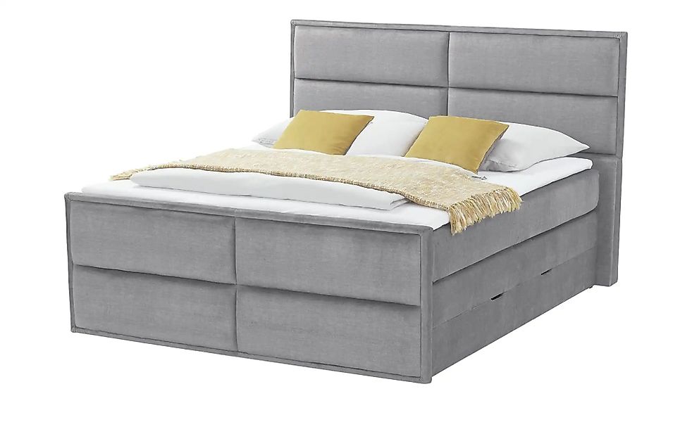 uno Boxspringbett mit Bettkasten Crocco ¦ grau ¦ Maße (cm): B: 157 H: 136 B günstig online kaufen