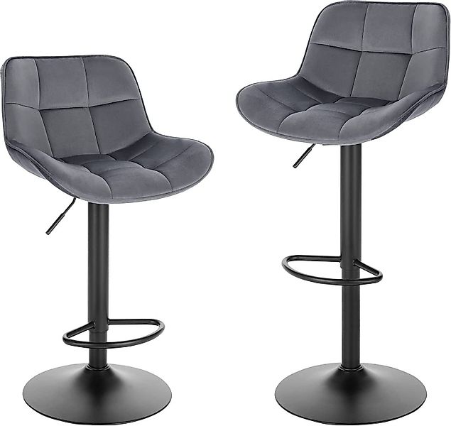 EUGAD Barhocker (2 St), Samtbezug höhenverstellbar günstig online kaufen