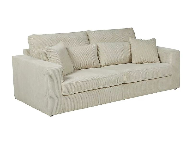 Sofa 3-Sitzer - Cord - Beige - MONDOVI günstig online kaufen