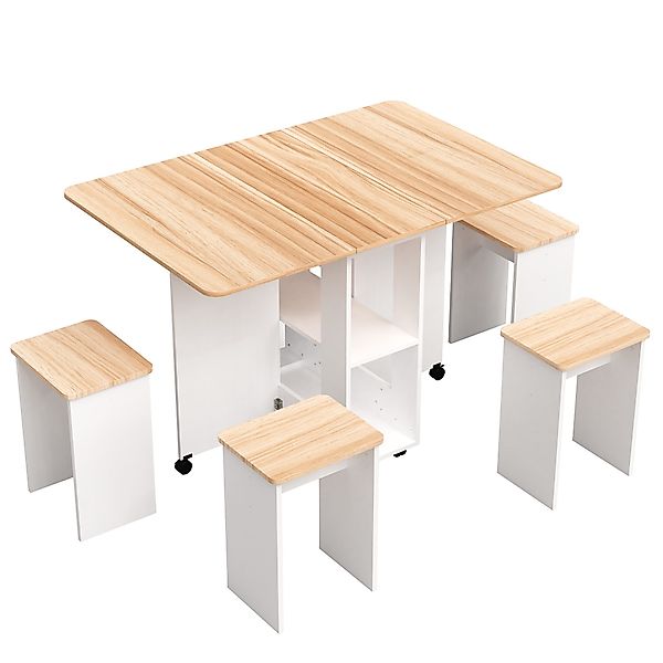 Mondeer Essgruppe Esstisch mit 4 Hockern, günstig online kaufen
