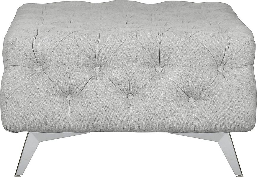 Home affaire Polsterhocker "Amaury" Chesterfield-Optik, Breite 80cm, Fußfar günstig online kaufen