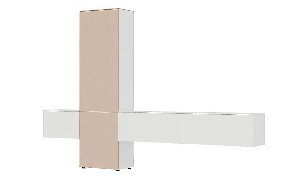 Wohnwand  Style ¦ rot ¦ Maße (cm): B: 301 H: 205 T: 38.0 Kommoden & Sideboa günstig online kaufen