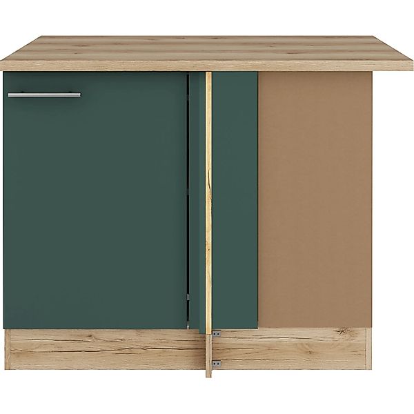 OPTIFIT Savona405 Küchen-Eck-Unterschrank 110 cm Steingrün günstig online kaufen