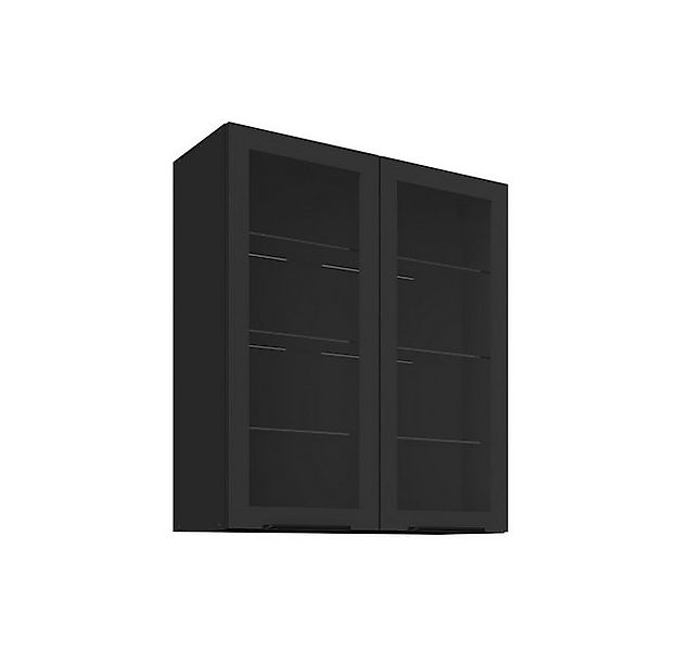 Küchen-Preisbombe Glashängeschrank 80 Küche SIENA Schwarz günstig online kaufen