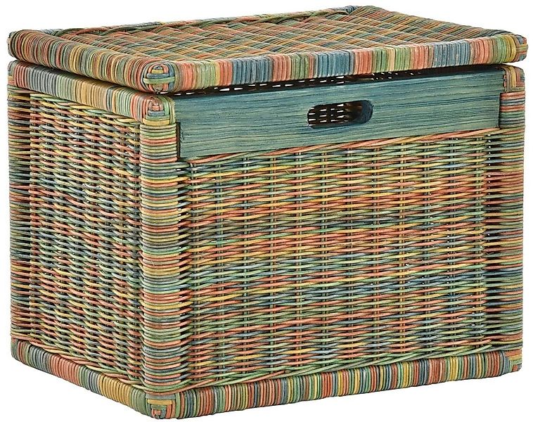 Krines Home Aufbewahrungskorb Hoher Korb mit Deckel Rattan geflochten Regal günstig online kaufen