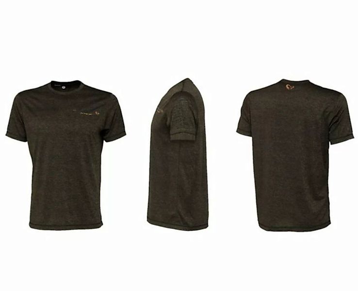 Savage Gear T-Shirt Fighter Stretch T-Shirt Gr. S-XXL Burnt Olive Melange A günstig online kaufen