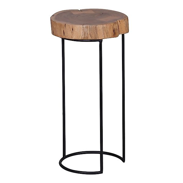 FINEBUY Beistelltisch SuVa2502_1 (Akazie Massivholz Baumscheibe günstig online kaufen