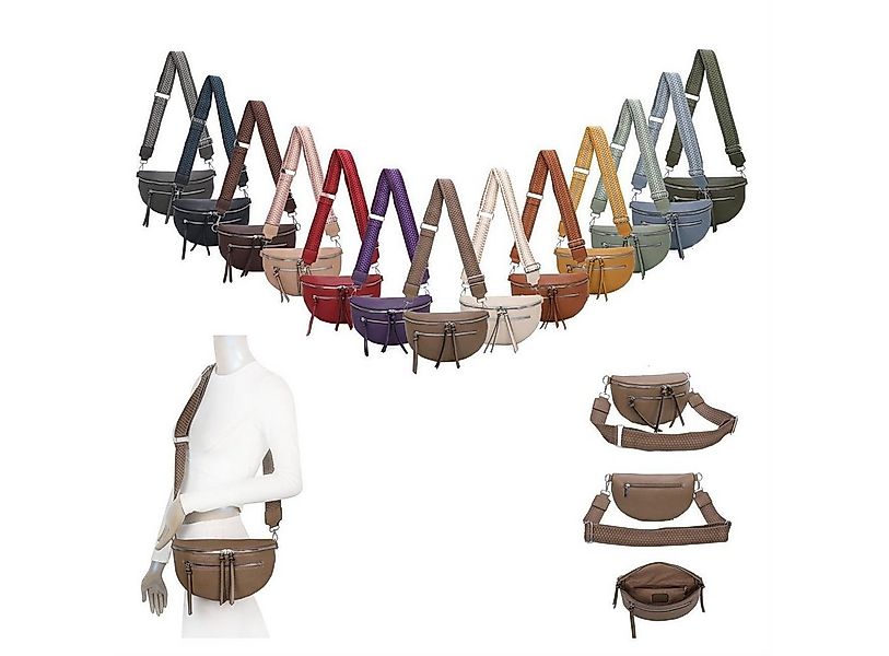 ITALYSHOP24 Schultertasche Damen Gürteltasche Umhängetasche CrossBody Schul günstig online kaufen