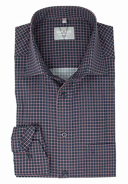 MARVELIS Businesshemd Businesshemd - Comfort Fit - Langarm - Muster - Dunke günstig online kaufen