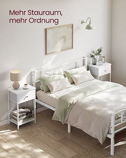 VASAGLE Nachttisch (2-St), 2er Set, mit Stoff-Schublade, 61 cm hoher,mit Ab günstig online kaufen