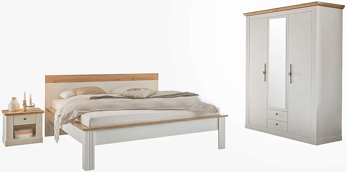 OTTO home Schlafzimmer-Set "Westminster" beinhaltet 1 Bett, Kleiderschrank günstig online kaufen