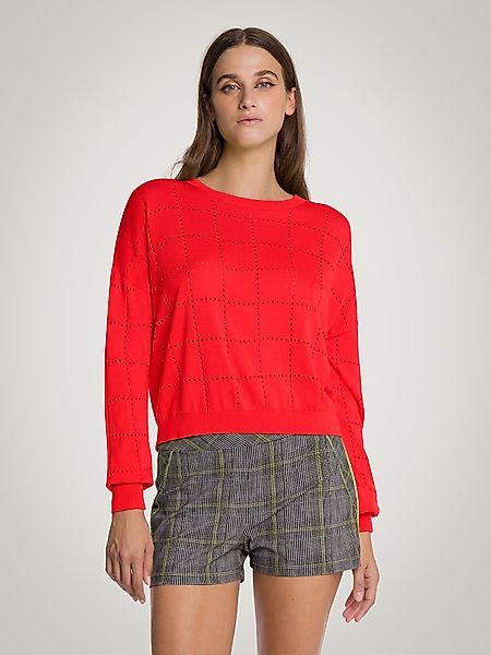 Wolford - Summer Knit Top Long Sleeves, Frau, cherry, Größe: L günstig online kaufen