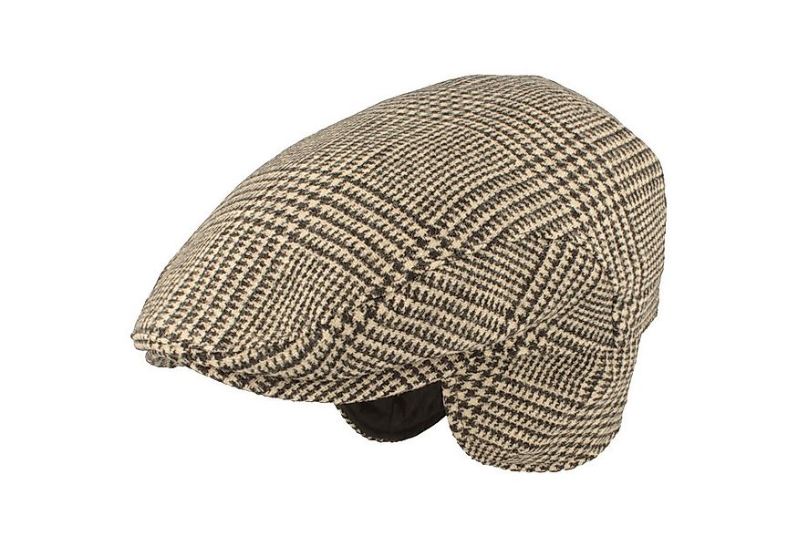 Breiter Schiebermütze Flache Schiebermütze aus Wolle mit Ohrenschutz günstig online kaufen