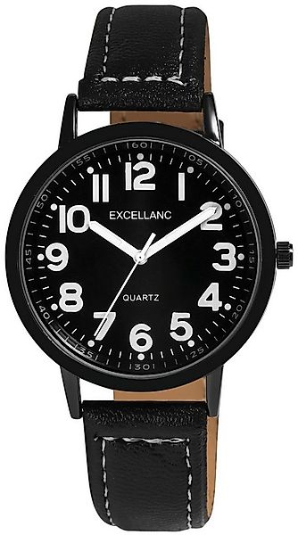 EXCELLANC Quarzuhr 2900232 Excellanc Herrenuhr Kunstleder lumineszierende Z günstig online kaufen