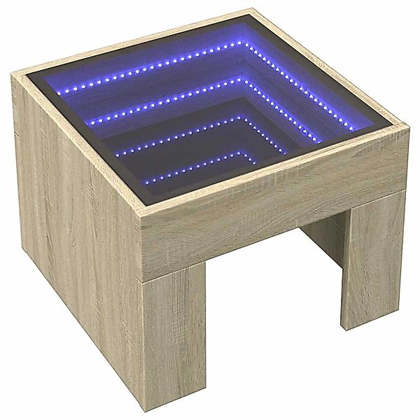vidaXL Couchtisch mit Infinity-LED Sonoma-Eiche 40x40x30 cm 847597 günstig online kaufen