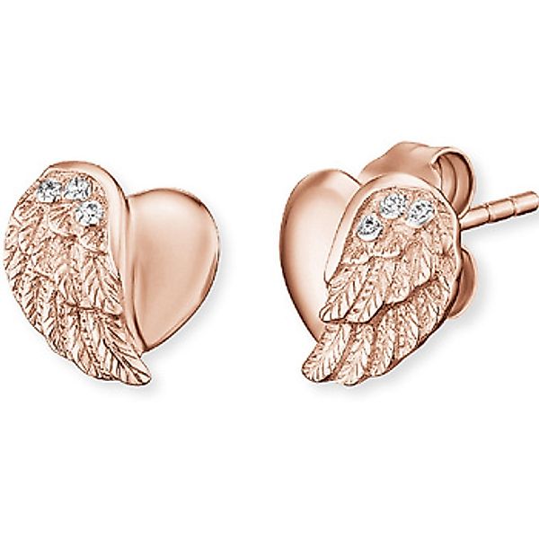 Engelsrufer Paar Ohrstecker Little magic HERZFLÜGEL, mit Zirkonia (synth) günstig online kaufen