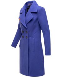 Navahoo Wintermantel "Wooly" edler Damen Trenchcoat in Wollmantel-Optik günstig online kaufen