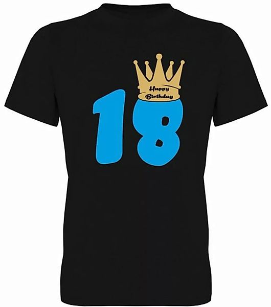 G-graphics T-Shirt 18 – Happy Birthday – mit Krone Herren T-Shirt, mit tren günstig online kaufen