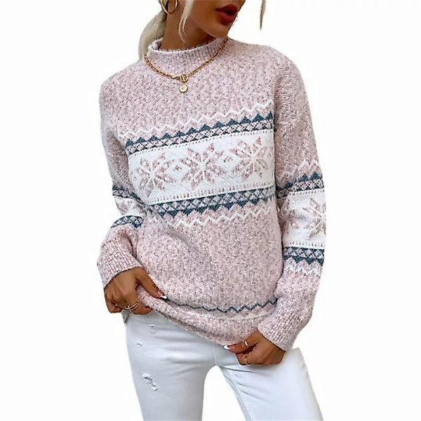 RUZU UG Strickpullover Damenpullover Damen Pullover Strickpullover Langarm günstig online kaufen