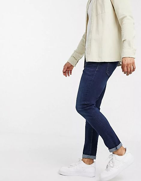 River Island – Enge Jeans in Dunkelblau günstig online kaufen