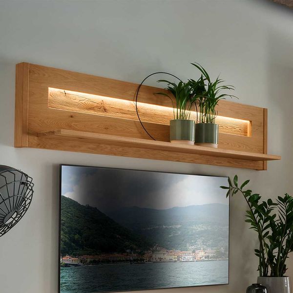 Wandboard Wildeiche geölt in modernem Design 156 cm breit günstig online kaufen