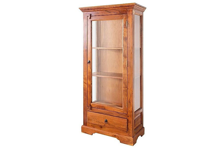 Massivmoebel24 Standvitrine (Vitrine Akazie 72x40x155 honig  lackiert OXFOR günstig online kaufen