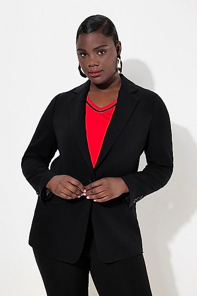 Ulla Popken Blusenblazer Blazer Reverskragen Klappentaschen Knopfverschluss günstig online kaufen