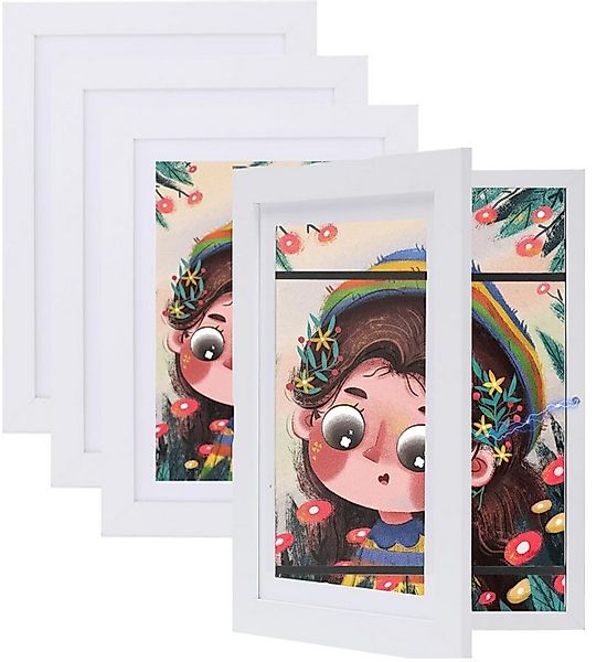 LA CUTE Bilderrahmen zum Basteln 4er Set Kinderbilderrahmen befüllbar Front günstig online kaufen