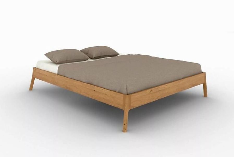 Natur24 Einzelbett Bett Swig 3 Wildeiche massiv 100x200 cm ohne Kopfteil mi günstig online kaufen