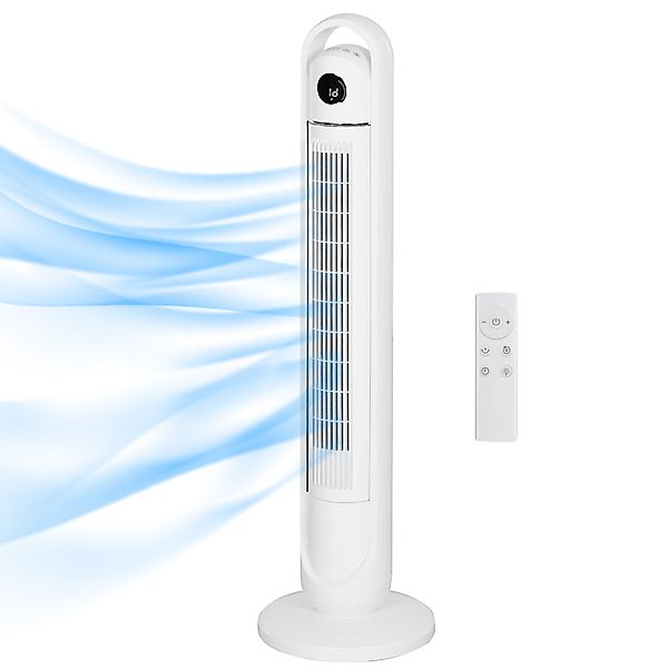 HOMCOM Turmventilator, Standventilator mit 3 Belüftungsstufen, Fernbedienun günstig online kaufen