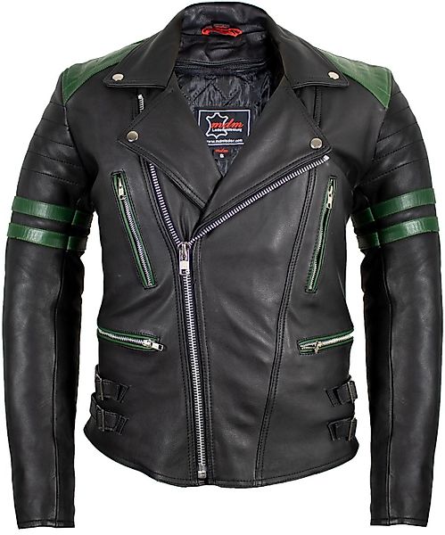 MDM Motorradjacke Herren Retro Lederjacke Motorrad günstig online kaufen
