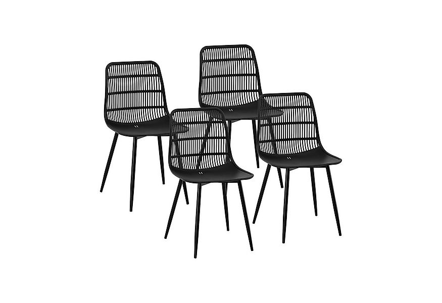 Fromm&Starck Esszimmerstuhl Stuhl 4er Set Lehnstuhl Kunststoff Metallbeine günstig online kaufen