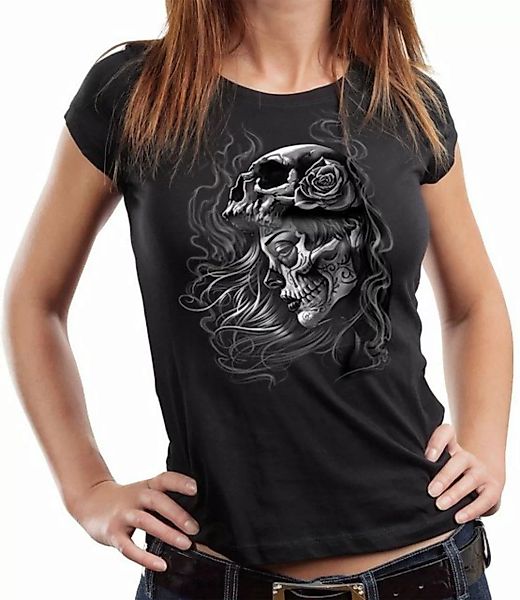 GASOLINE BANDIT® T-Shirt Damen Lady Biker-Shirt: Lady-Skull günstig online kaufen