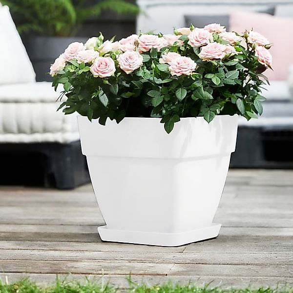 Blumentopf Weiß 30x29x29cm 15,1L günstig online kaufen
