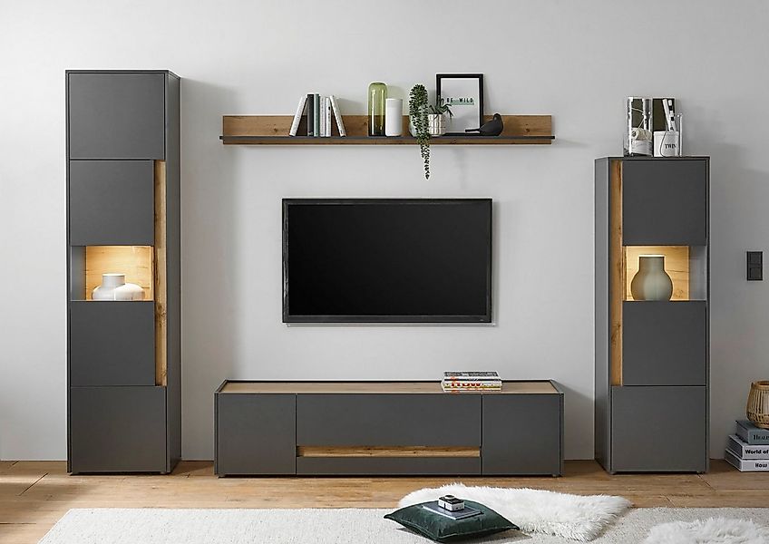 INOSIGN Wohnwand City/Giron, moderne Anbauwand, Komplettset in vielen Farbe günstig online kaufen