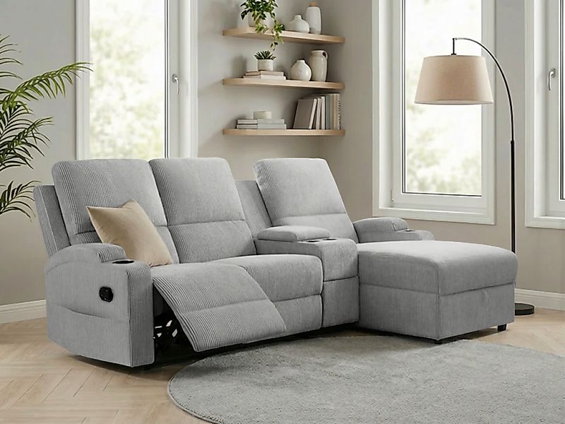 OTTO home Ecksofa "NAPORI Multimediasofa, 3er Kinosessel XXL, L-Form, Cord" günstig online kaufen