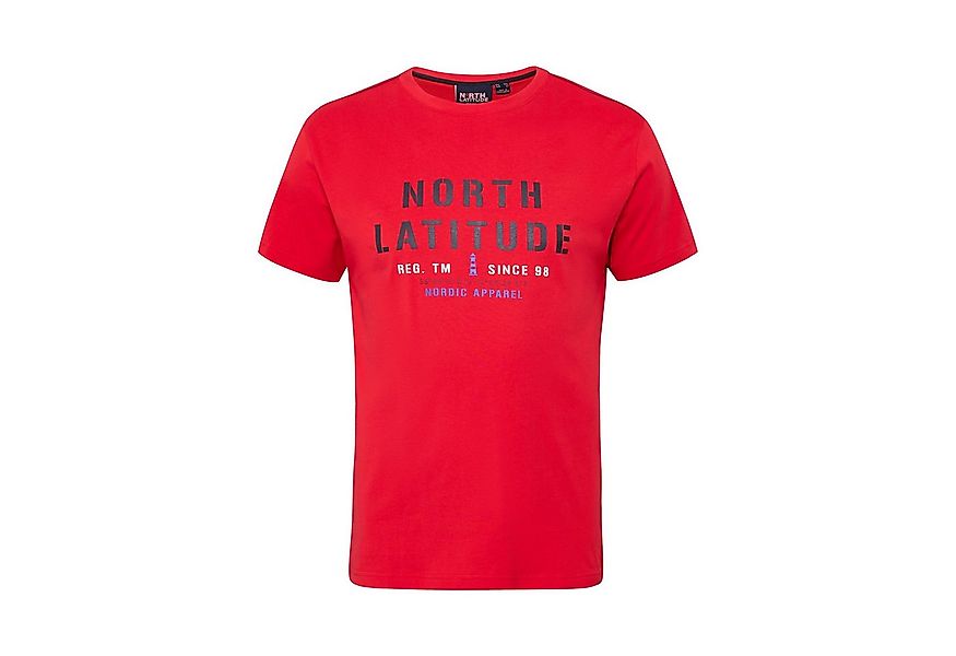 north 56 4 Print-Shirt North Latitude T-Shirt in großen Größen bis 8XL, rot günstig online kaufen