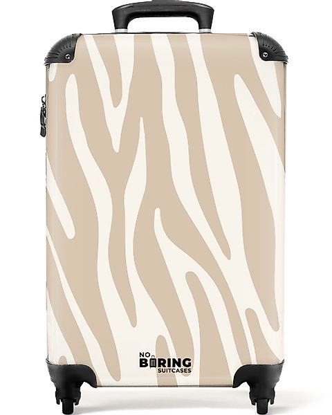 NoBoringSuitcases.com© Hartschalen-Trolley Zebramuster mit Beige und günstig online kaufen