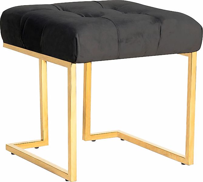 Kayoom Sitzhocker "Hocker Rare, Edler Touch durch goldenes Gestell" 1 Stk. günstig online kaufen