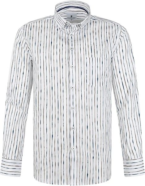 State Of Art Hemd Weiß Streifen - Größe 4XL günstig online kaufen