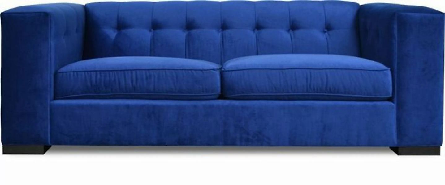 JVmoebel 3-Sitzer Design Blau Sofa 3 Sitzer Wohnzimmer Stoff Couch Couchen günstig online kaufen