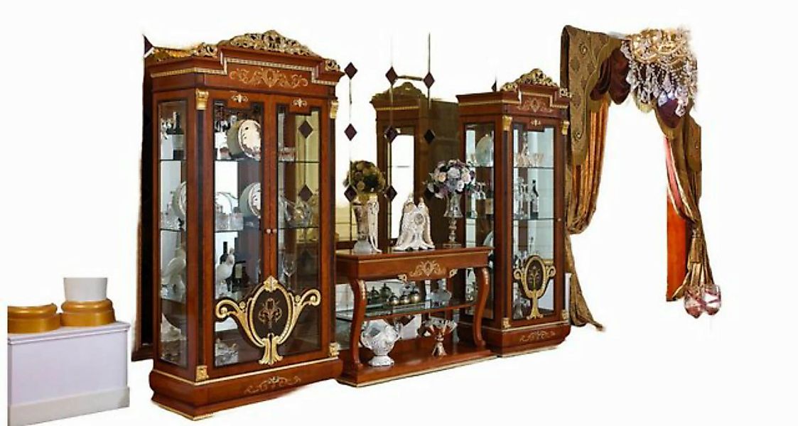 Xlmoebel Vitrine Glasvitrine Wohnzimmer Schrank mit 2 Türen Barock Rokoko S günstig online kaufen