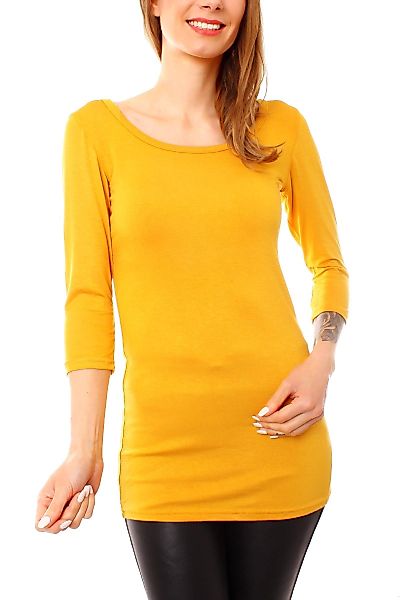 Muse Rundhalsshirt Basic 3/4 Arm Longshirt günstig online kaufen