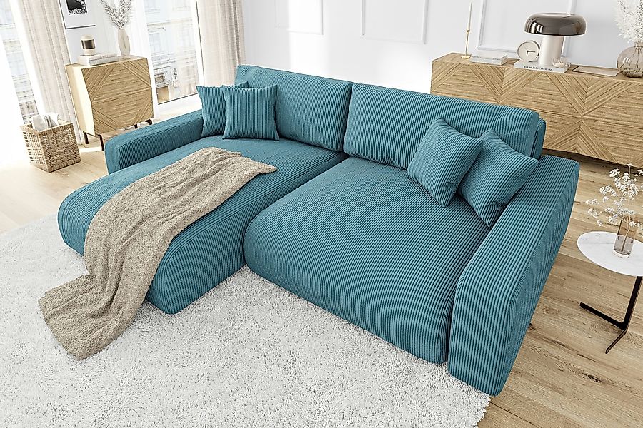 S-Style Möbel Ecksofa Emma mit Bettfunktion günstig online kaufen